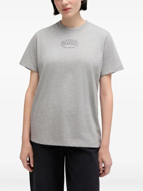GANNI logo T-shirt - Grey