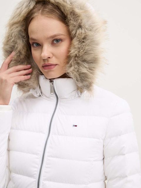 Tommy Jeans kurtka puchowa damska kolor biały zimowa DW0DW18312