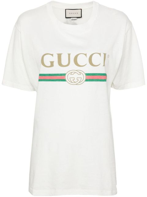 Gucci logo-print cotton T-shirt - White