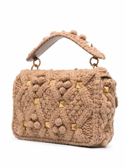 Valentino Garavani Rockstud-embellished tote bag - Brown