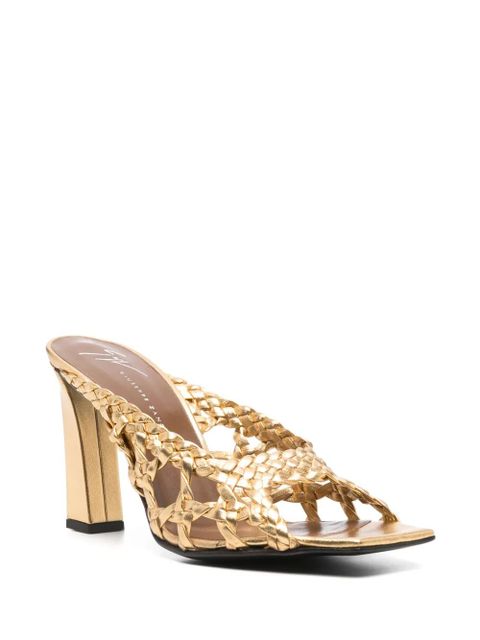 Giuseppe Zanotti 90mm GZ Mya Cage sandals - Gold - zdjęcie produktu nr 2