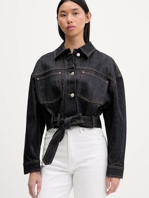 HUGO kurtka jeansowa kolor granatowy przejściowa 50558837 - zdjęcie produktu nr 1