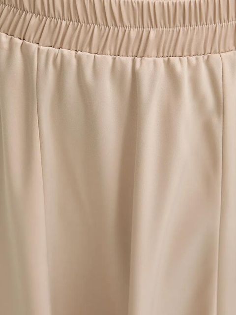 Answear.LAB spódnica kolor beżowy maxi rozkloszowana