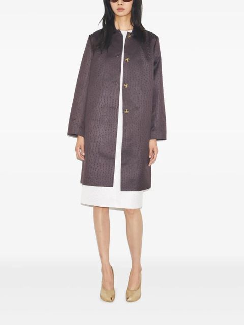 Tory Burch textured car coat - Purple - zdjęcie produktu nr 2