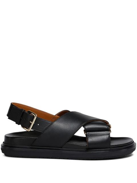 Marni Fussbet leather sandals - Black - zdjęcie produktu nr 1
