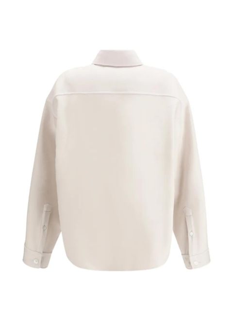Balenciaga buttoned kashmir overshirt jacket - Neutrals