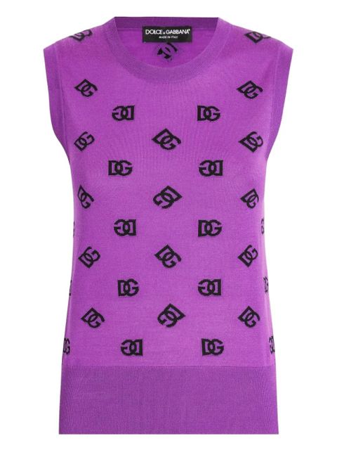 Dolce & Gabbana DNA logo-motif tank top - Purple - zdjęcie produktu nr 1
