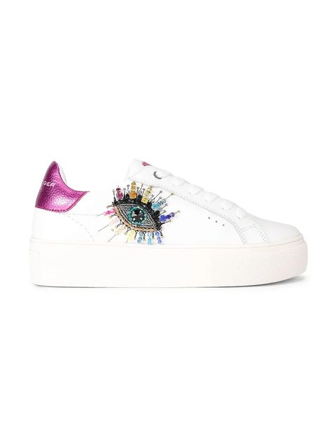 Kurt Geiger London sneakersy skórzane Lana Eye damskie kolor biały 4988610109 - zdjęcie produktu nr 1
