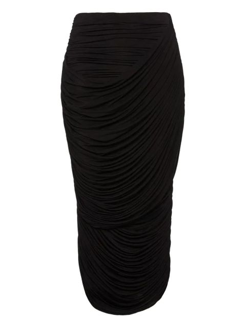 Magda Butrym ruched midi skirt - Black - zdjęcie produktu nr 1