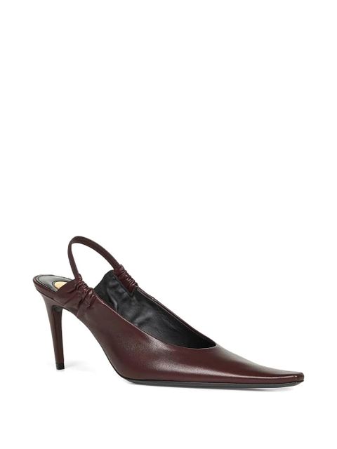 Saint Laurent 75mm Anne-Marie slingback pumps - Red - zdjęcie produktu nr 2