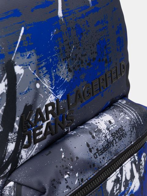 Karl Lagerfeld Jeans plecak kolor szary duży wzorzysty B1M30129