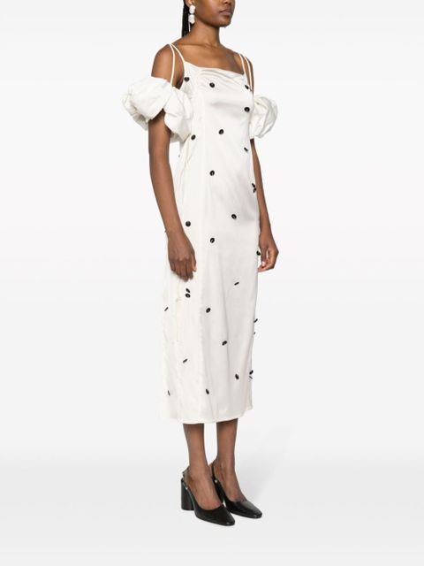 Jacquemus Chouchou polka-dot midi dress - White