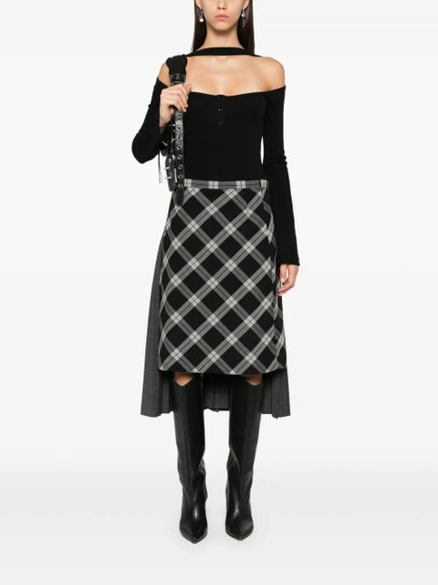 Balenciaga checked midi skirt - Grey - zdjęcie produktu nr 2