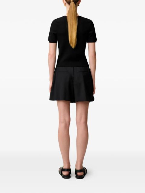 Claudie Pierlot buttoned wavy-trim cardigan - Black