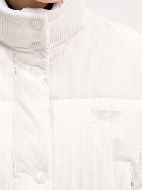 Tommy Jeans kurtka kolor biały zimowa oversize DW0DW21658