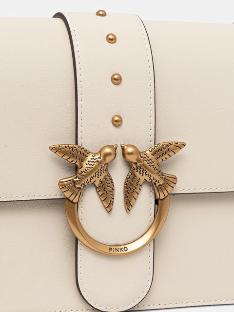 Pinko torebka skórzana kolor biały 105857 A0F1