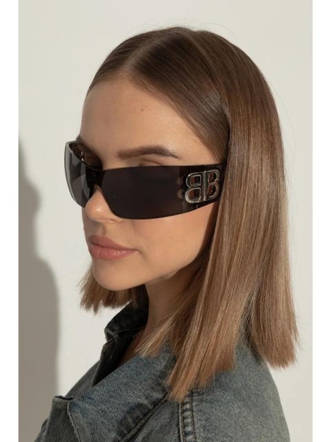 Balenciaga Eyewear shield frame logo sunglasses - Black - zdjęcie produktu nr 2