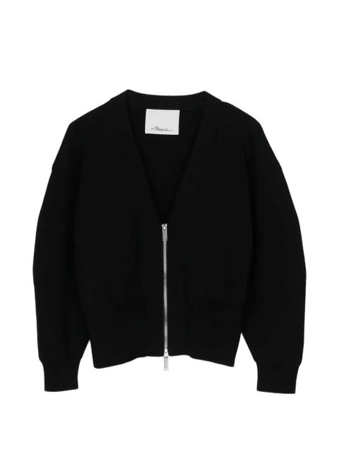 3.1 Phillip Lim V-neck zip-up cardigan - Black - zdjęcie produktu nr 1
