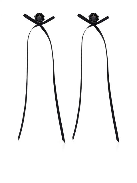 Simone Rocha Bow Ribbon earrings - Black - zdjęcie produktu nr 1