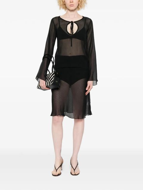 Gimaguas Delia tie-neck long-sleeve top - Black - zdjęcie produktu nr 2