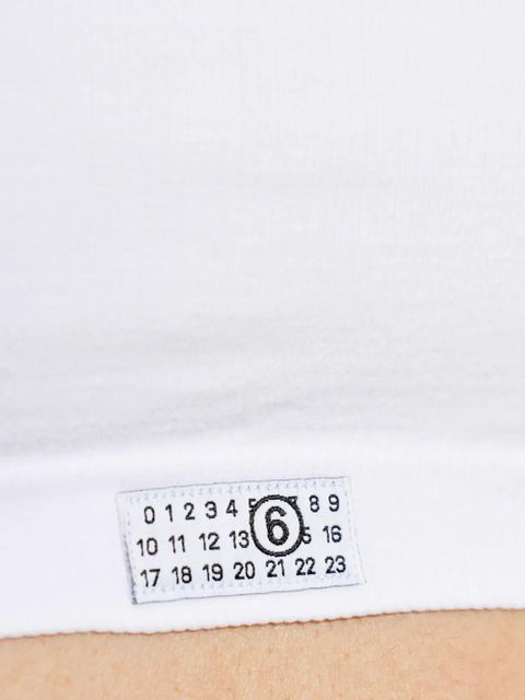 MM6 Maison Margiela ribbed bra - White - zdjęcie produktu nr 2