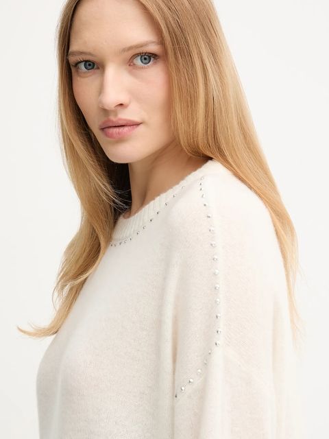 Joseph Ribkoff sweter kaszmirowy damski kolor beżowy 253980