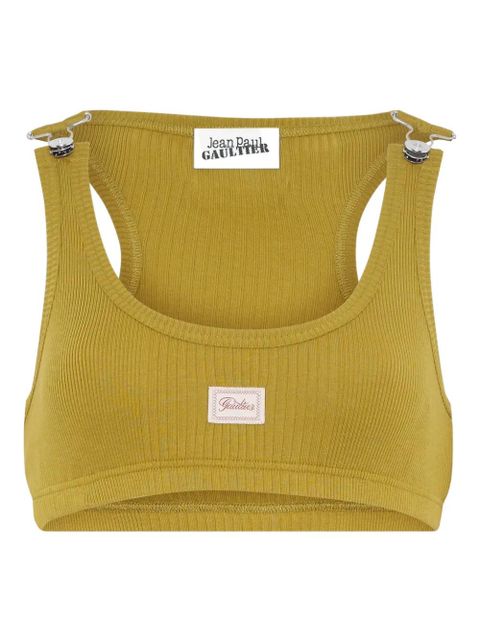 Jean Paul Gaultier ribbed patch bra - Yellow - zdjęcie produktu nr 1