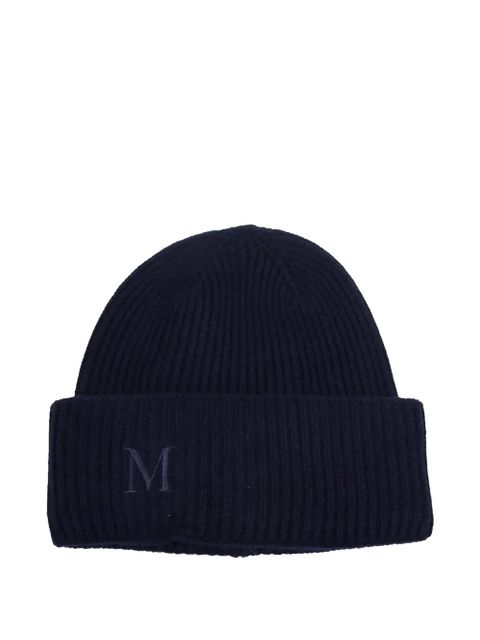 Max Mara ribbed logo-embroidered beanie - Blue - zdjęcie produktu nr 1