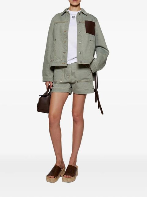 LOEWE side-tie pocket shorts - Green - zdjęcie produktu nr 2