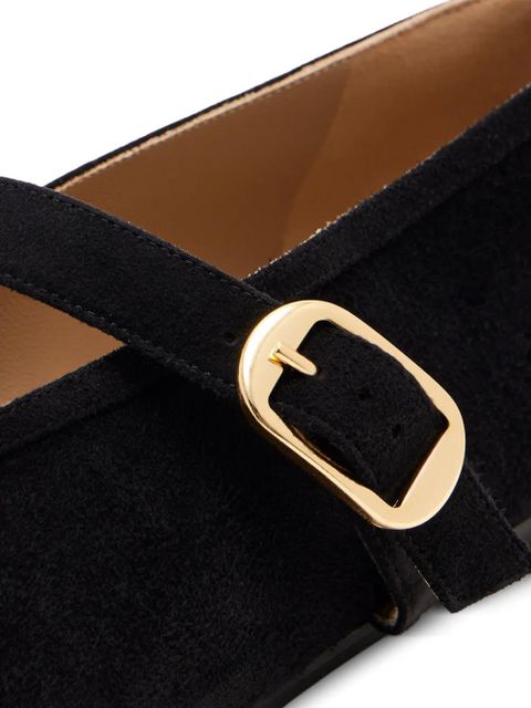 Le Monde Beryl buckle strap ballet flats - Black