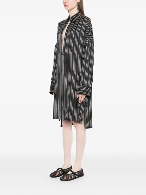 TOM FORD striped v-neck dress - Black