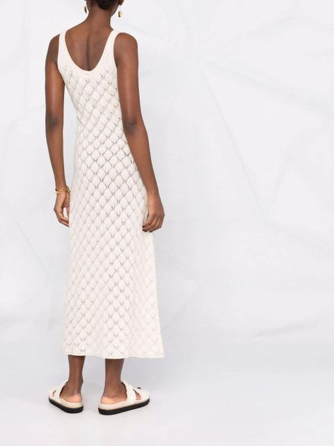 Chloé shell-knit cashmere dress - White
