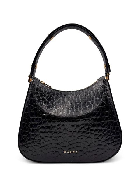 Marni small Milano crocodile-effect tote bag - Black - zdjęcie produktu nr 1