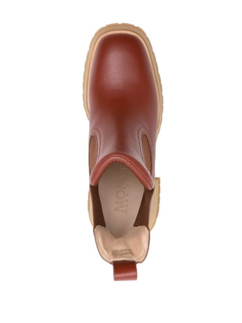 Moncler Gigi 70mm leather Chelsea boots - Brown - zdjęcie produktu nr 2
