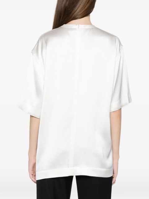 TOTEME satin T-shirt - White
