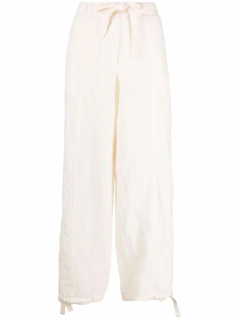 Jil Sander tied-waist straight trousers - White - zdjęcie produktu nr 1
