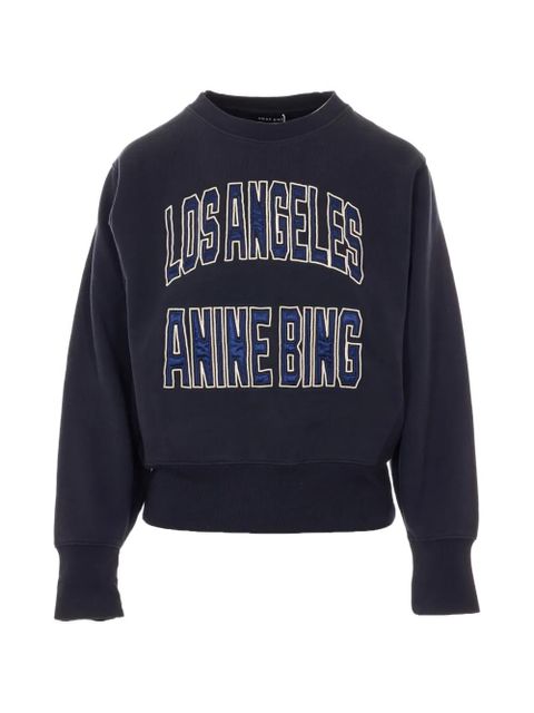 ANINE BING logo-detail sweatshirt - Blue - zdjęcie produktu nr 1