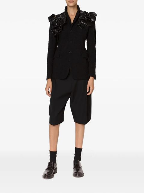 Comme Des Garçons single-breasted bow-detail blazer - Black - zdjęcie produktu nr 2