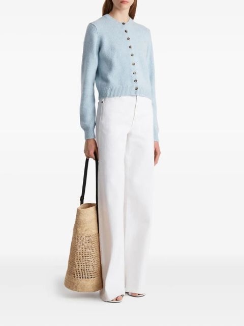 KHAITE Everheart button-front cashmere cardigan - Blue - zdjęcie produktu nr 2