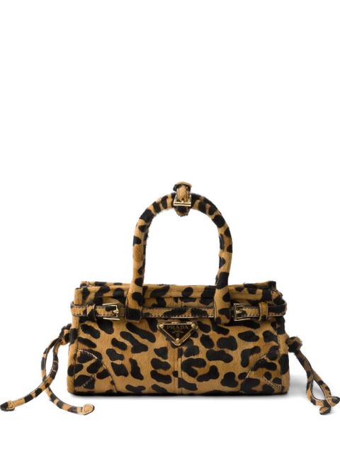 Prada Bonnie mini printed leather handbag - Neutrals - zdjęcie produktu nr 1