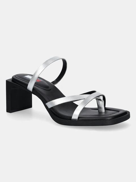 Tommy Jeans klapki skórzane THE SOHO SANDAL METALLIC - zdjęcie produktu nr 1