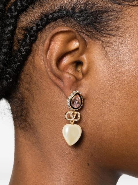 Valentino Garavani heart drop earrings - Gold - zdjęcie produktu nr 2