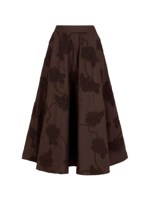 ROTATE BIRGER CHRISTENSEN floral-pattern skirt - Brown - zdjęcie produktu nr 2