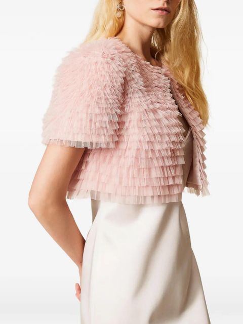 TWINSET tulle ruffled jacket - Pink