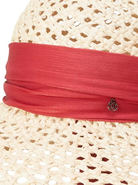 Maison Michel Blanche ribbon-detailed hat - Neutrals - zdjęcie produktu nr 2