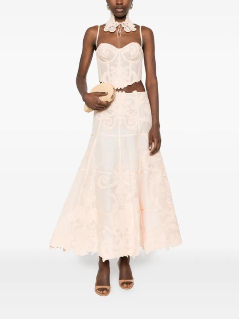 ZIMMERMANN floral-pattern midi skirt - Pink - zdjęcie produktu nr 2