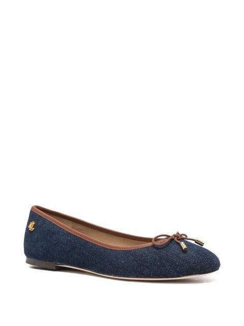 Lauren Ralph Lauren bow-detail ballet flats - Blue