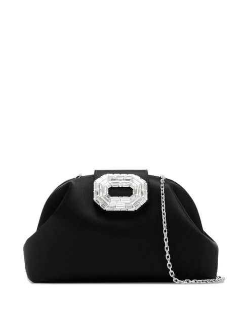Amina Muaddi buckle chain clutch bag - Black - zdjęcie produktu nr 1