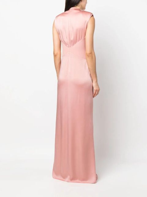 Max Mara twist-front V-neck maxi dress - Pink