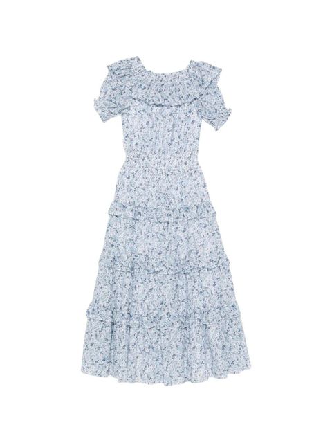 Lauren Ralph Lauren floral-print ruffled dress - White - zdjęcie produktu nr 2